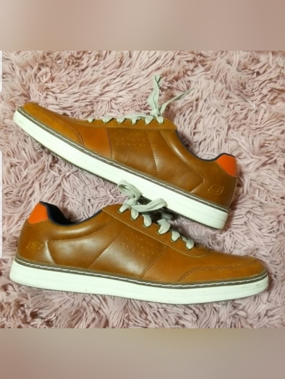 Skechers Heston Avano Classic Fit Brown / Tan Leather Casual Low-Top Sneakers